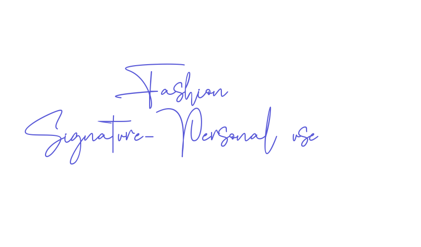 Fashion Signature-Personal use Font Download