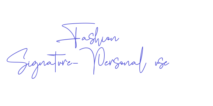 Fashion Signature-Personal use Font Download