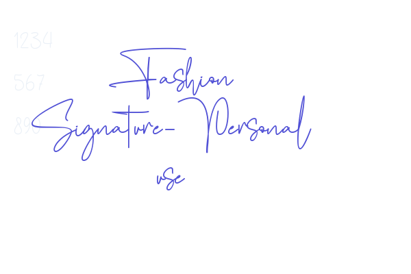 Fashion Signature-Personal use