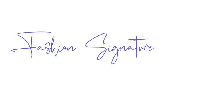 Fashion Signature Font