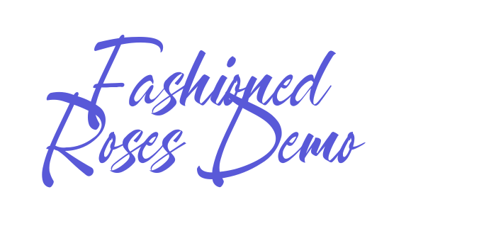 Fashioned Roses Demo Font Download