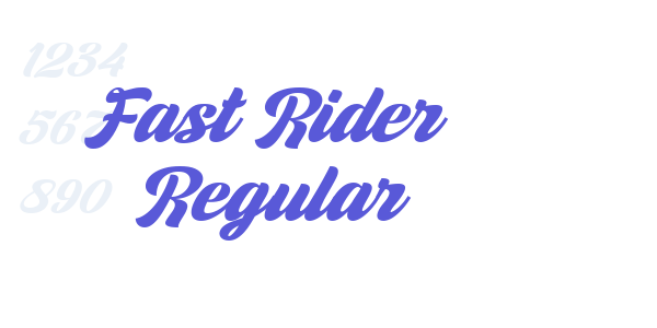 Fast Rider Regular font free