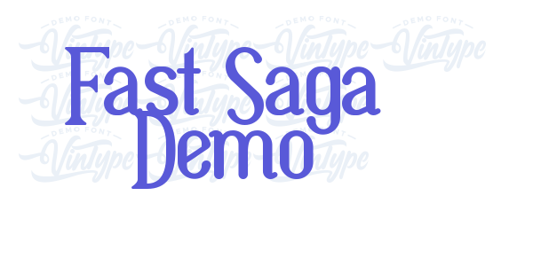 Fast Saga Demo font free