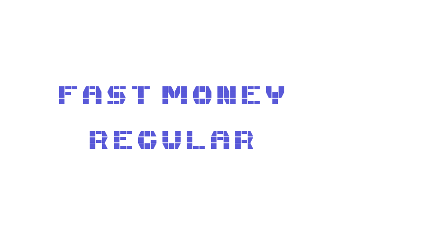 Fast Money Regular Font Download