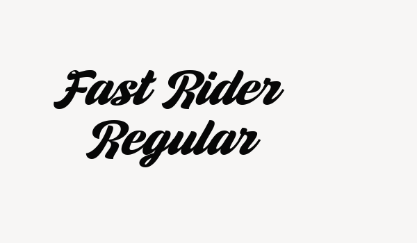 Fast Rider Regular Font