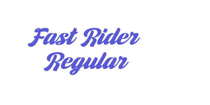 Fast Rider Regular Font Download