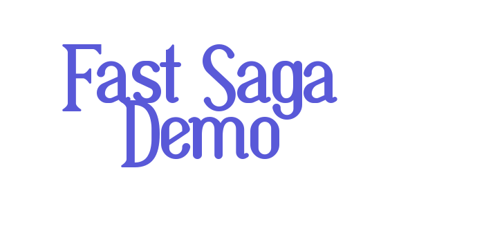 Fast Saga Demo Font Download