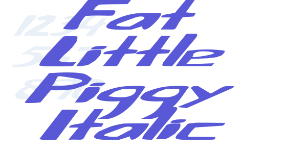 Fat Little Piggy Italic font free