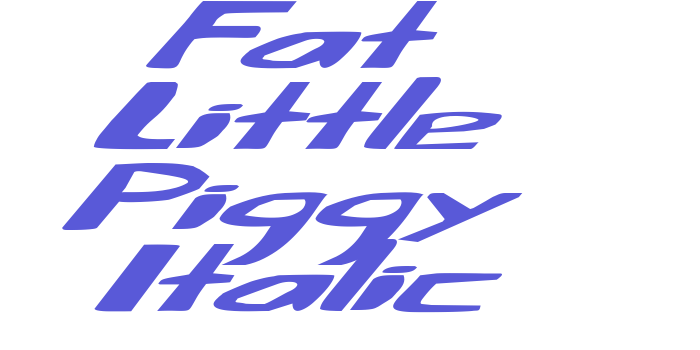 Fat Little Piggy Italic Font Download