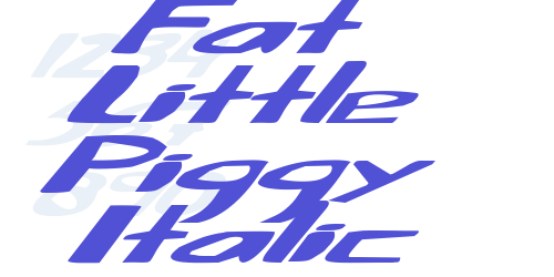 Fat Little Piggy Italic-font-download