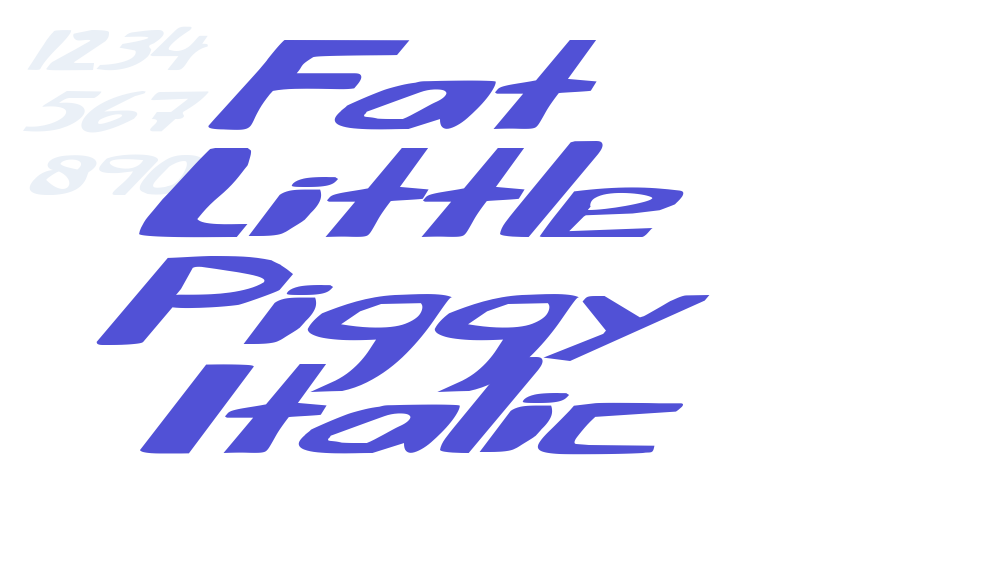 Fat Little Piggy Italic-font-download