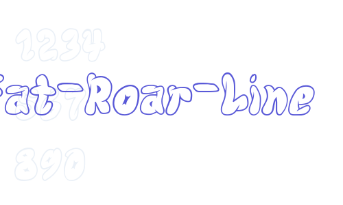 Fat-Roar-Line Font Download