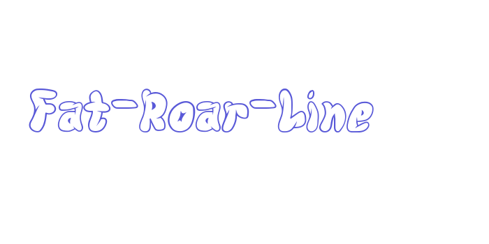 Fat-Roar-Line Font Download