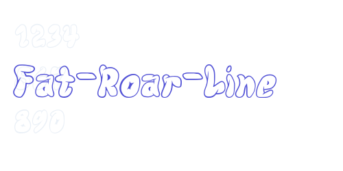Fat-Roar-Line-font-download