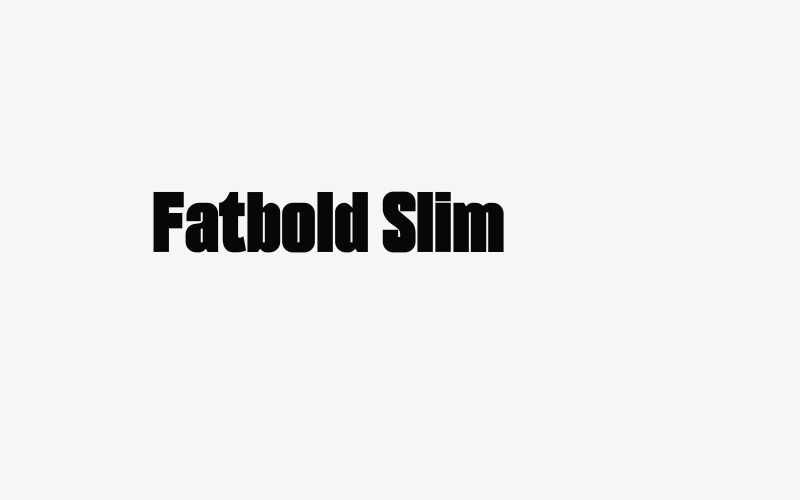 Fatbold Slim Font