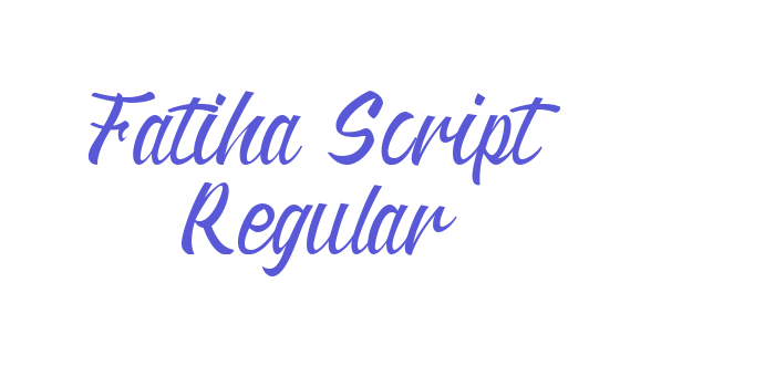 Fatiha Script Regular Font Download