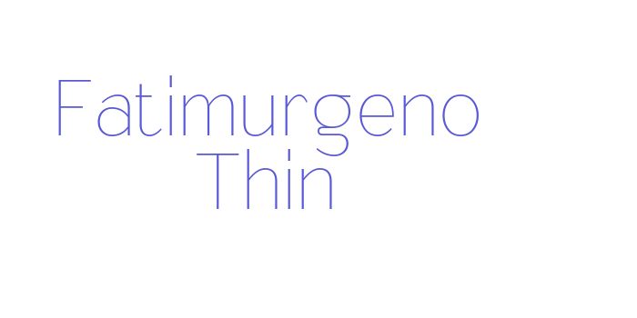 Fatimurgeno Thin Font Download