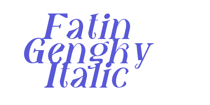 Fatin Gengky Italic Font Download