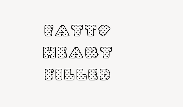 Fatty Heart Filled Font