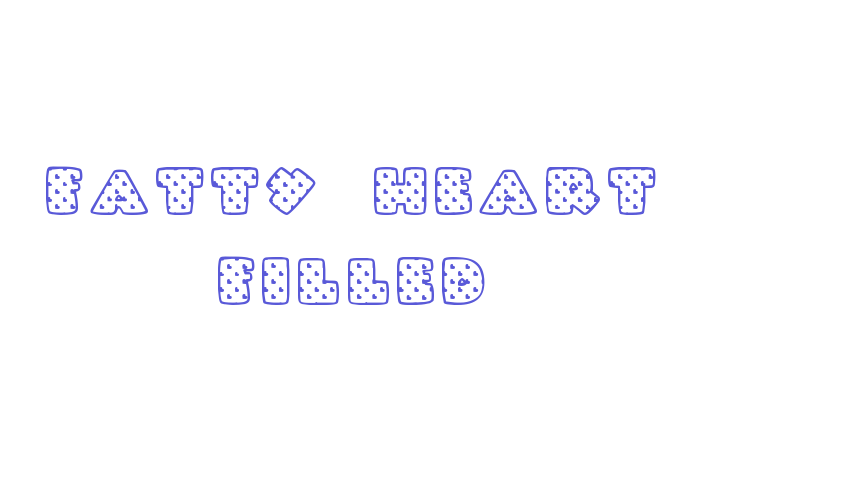 Fatty Heart Filled Font Download