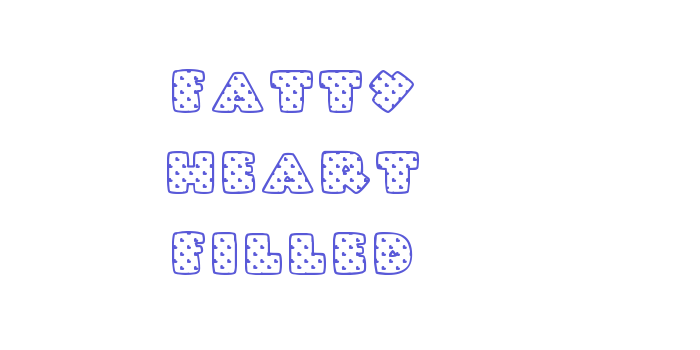 Fatty Heart Filled Font Download