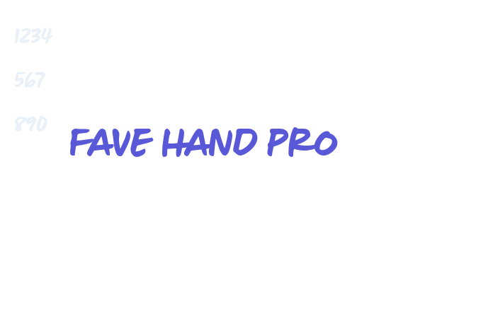 Fave Hand Pro font free