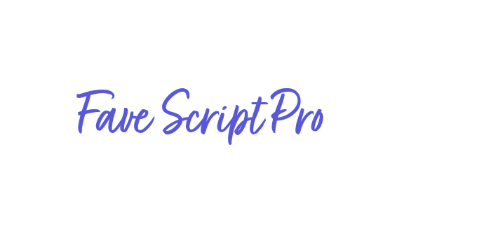 Fave Script Pro Font