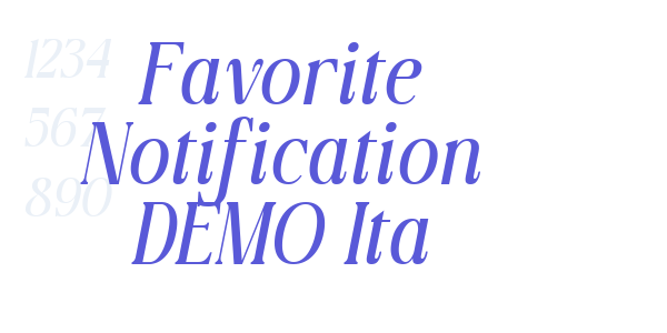 Favorite Notification DEMO Ita font free