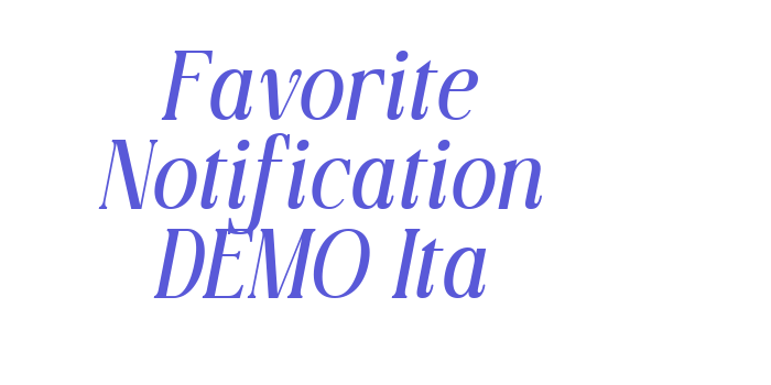 Favorite Notification DEMO Ita Font Download