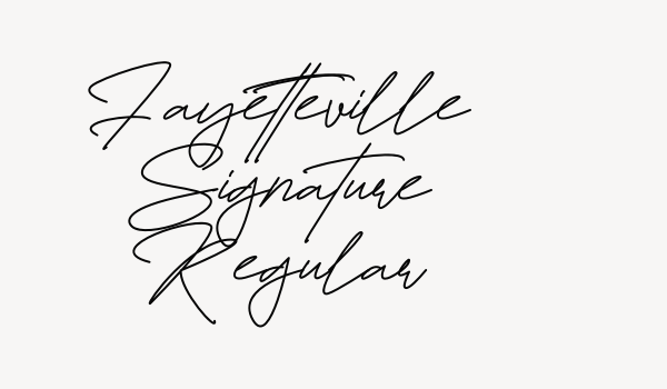 Fayetteville Signature Regular Font