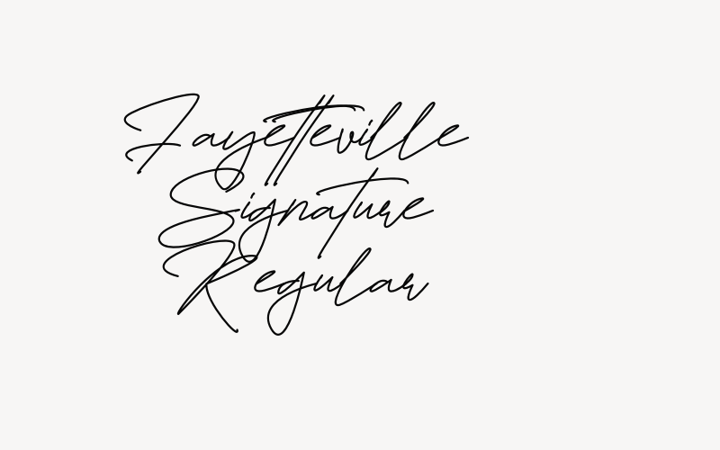 Fayetteville Signature Regular Font