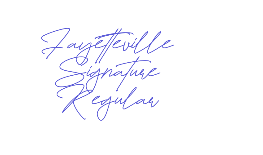 Fayetteville Signature Regular Font Download