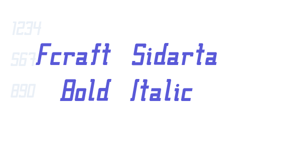 Fcraft Sidarta Bold Italic font free