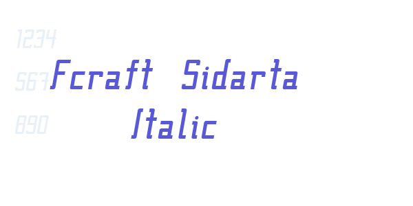 Fcraft Sidarta Italic font free