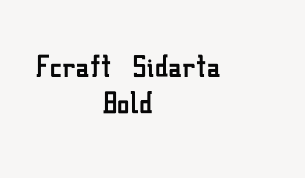 Fcraft Sidarta Bold Font