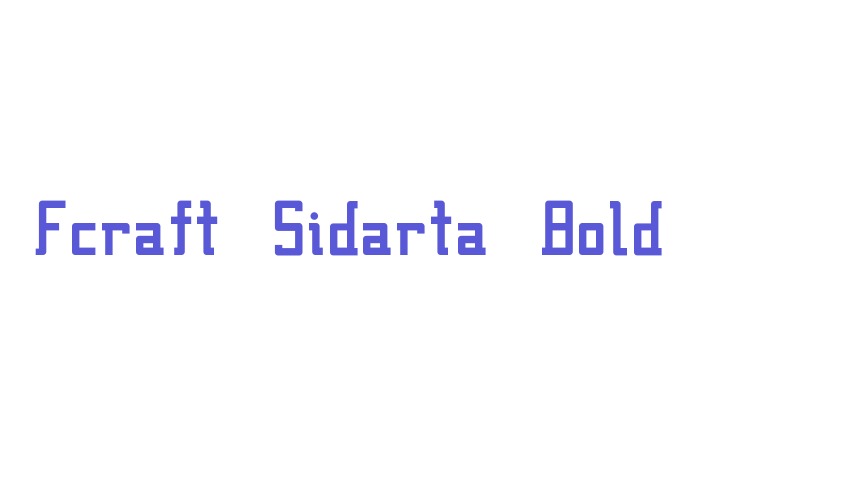 Fcraft Sidarta Bold Font Download