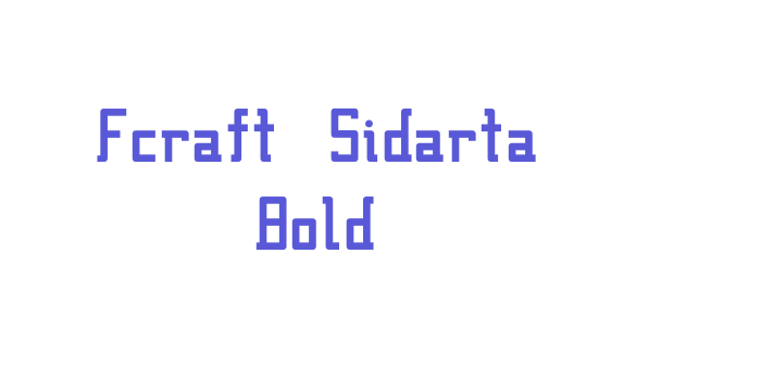 Fcraft Sidarta Bold Font Download