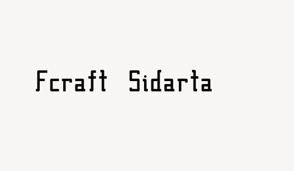 Fcraft Sidarta Font