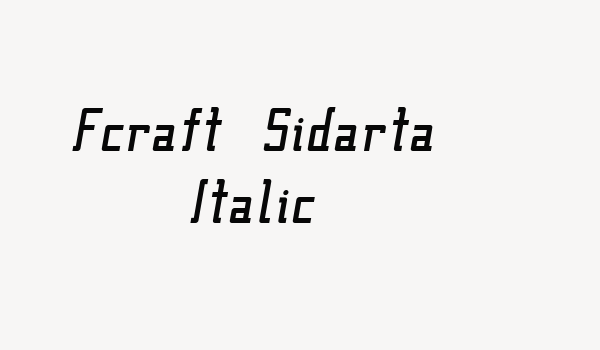 Fcraft Sidarta Italic Font