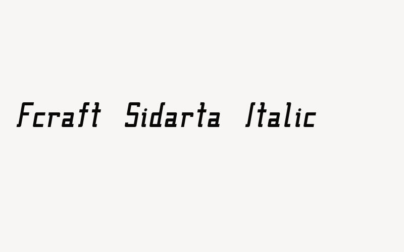 Fcraft Sidarta Italic Font