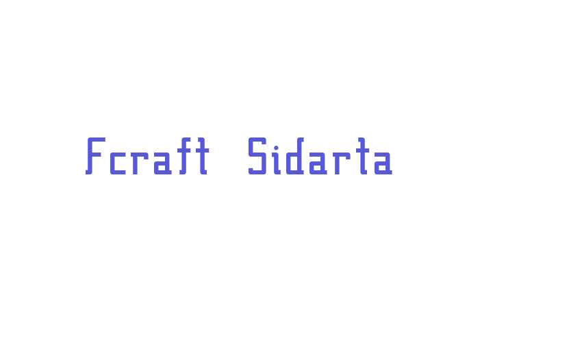 Fcraft Sidarta Font Download