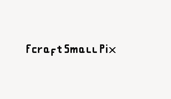 Fcraft Small Pix Font