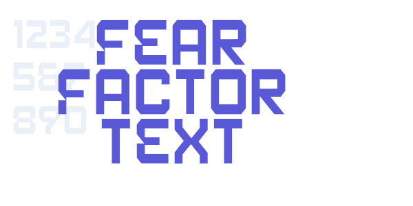 Fear Factor Text font free