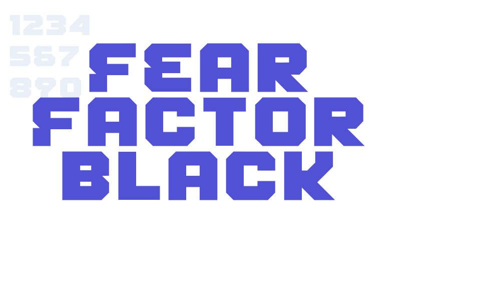 Fear Factor Black-font-download