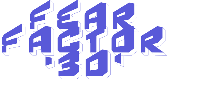 Fear Factor ‘3D’ Font Download