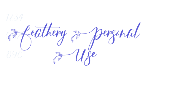 Feathery-Personal Use font