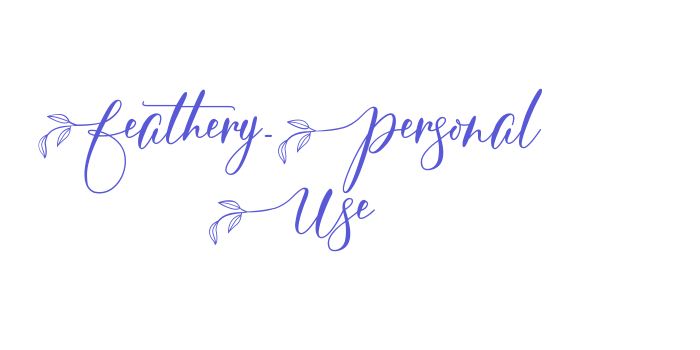 Feathery-Personal Use Font Download