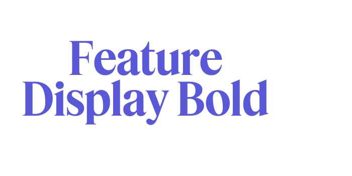 Feature Display Bold Font Download