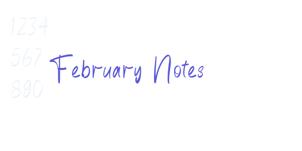 February Notes font free