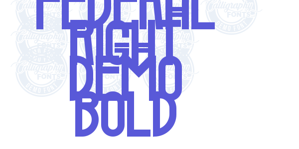 Federal Right Demo Bold font free